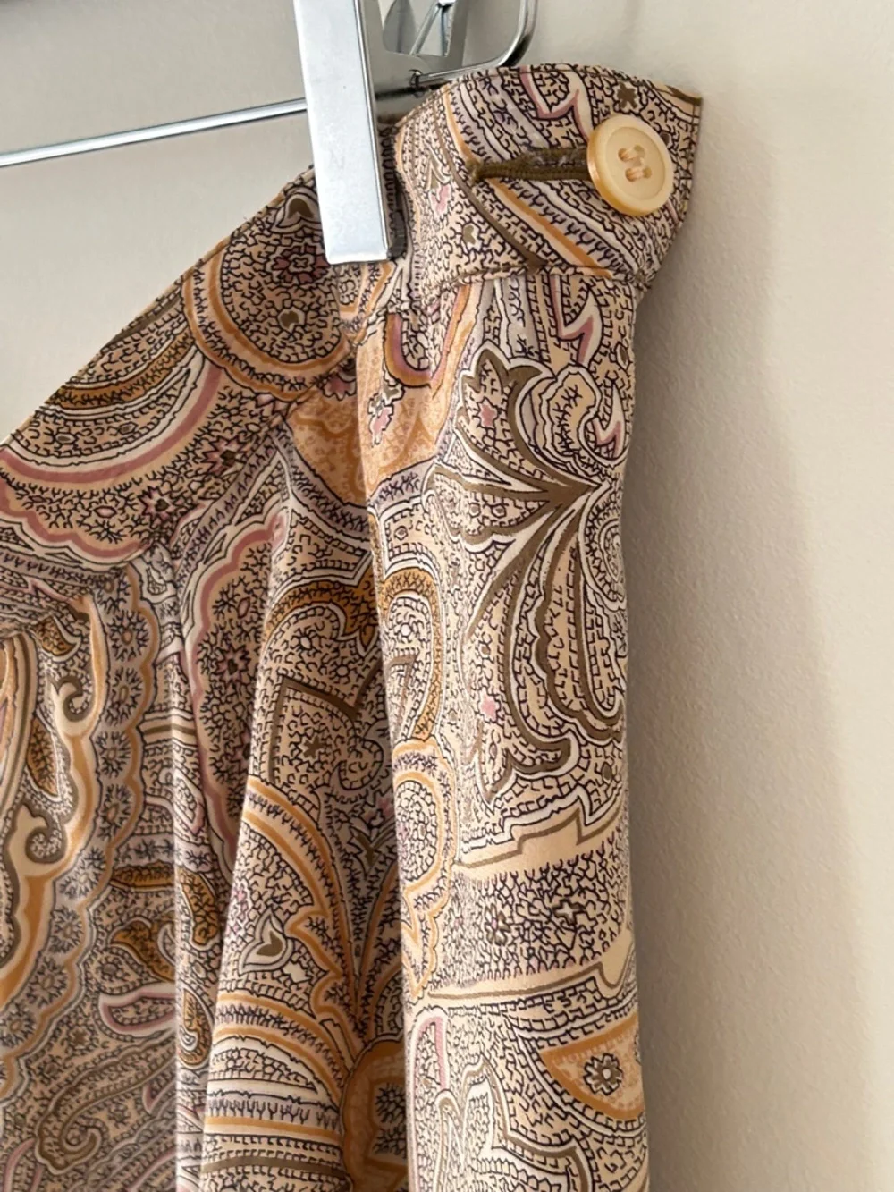 Elisabeth Liz Claiborne 100% Silk Paisley Maxi Skirt